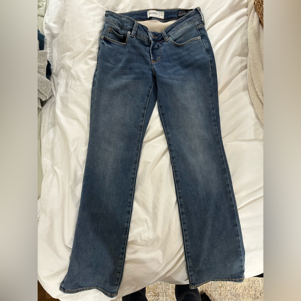 BLANQI® Denim Maternity Belly Support Flare Jeans - Worn Indigo Wash